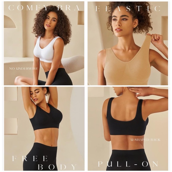 NIP SIMIYA Yoga Seamless Sports Bra 3 Pack - Picture 1 of 9